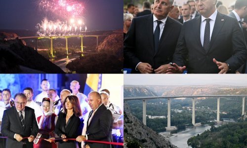 Uz vatromet, Plenkovića i svu silu političara otvoren most Hercegovina