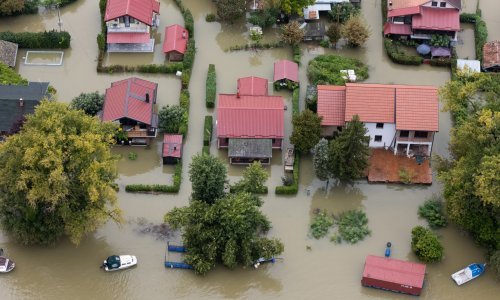Zeleni otok grca u nabujalom Dunavu: Pogledajte razmjere poplave iz zraka