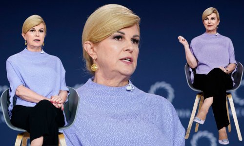 Poslovna elegancija Kolinde Grabar-Kitarović i bluza koja se s lakoćom kombinira sa svime