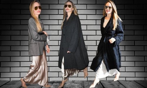 Tri chic stajlinga u jednom danu: Angelina Jolie mijenja kapute, ali ne izlazi iz ove haljine