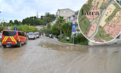 Poplava u Podgori: Građani prozivaju Hrvatske vode, a stare karte otkrivaju potok
