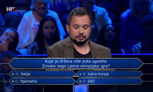 Stjepan u kvizu 'Tko želi biti milijunaš?' otvorio 12. pitanje: Dilema ga koštala nastavka igre