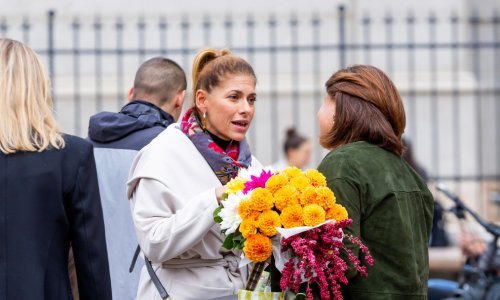 Zvijezda serije 'Sjene prošlosti' privukla poglede: Jelena Perčin prošetala zagrebačkom špicom