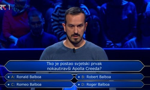 Zbog pitanja o filmu 'Rocky' odustao od natjecanja, znate li vi odgovor?