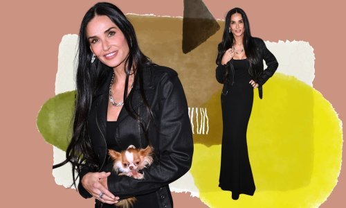 Vječna haljina i bajkerska jakna: Demi Moore ukrala pozornost, ali i njezin ljubimac