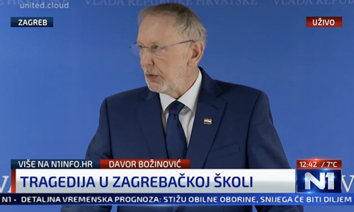 Božinović: 19-godišnjak je bivši učenik koji živi u blizini škole. Ima psihičke smetnje