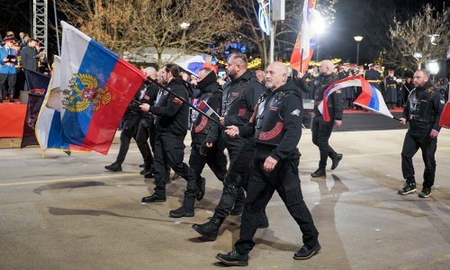 Putinovi bajkeri s ruskim i srpskim zastavama opet na Dodikovom mimohodu