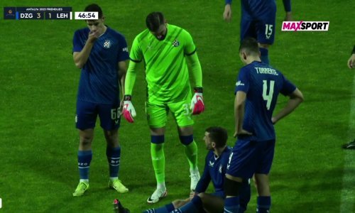 Pogledajte trenutak koji je zabrinuo Cannavara i sve dinamovce; Komentator: Nije dobro