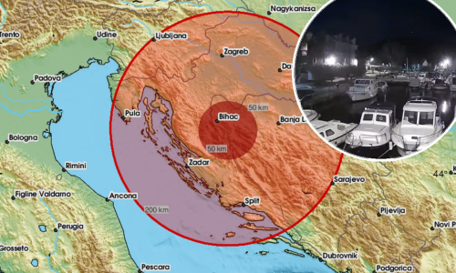 VIDEO Procurila nova snimka nadzornih kamera blizu epicentra potresa