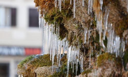 Pogledajte smrznutu fontanu u Šibeniku