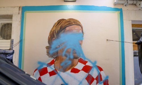 Uništen mural Luke Modrića u Zadru