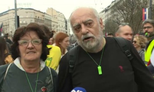 Dopješačili iz Zemuna da podrže studente, pitali ih boje li se nasilja: Kad vidi ovakvu masu...