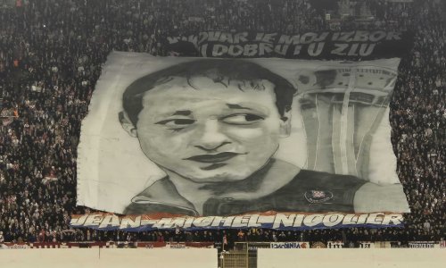 Hrvatski navijači posvetili koreografiju legendarnom Francuzu koji je poginuo u Vukovaru