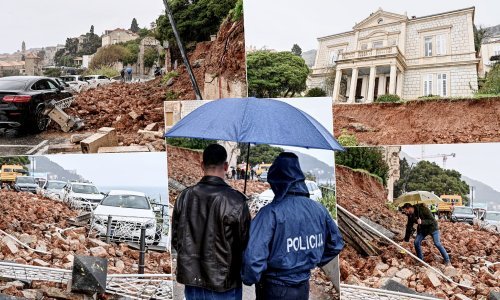 Drama u Dubrovniku nakon odrona: Automobili uništeni pod kamenjem, zakrčena cesta