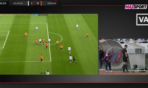 Pogledajte spornu situaciju; VAR zvao Čulinu da pogleda situaciju, on nije dosudio penal za Hajduk
