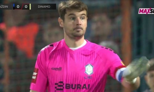 Golman Varaždina na poluvremenu utakmice s Dinamom povukao neuobičajen potez
