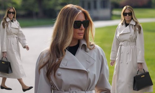 Melania Trump u odličnom baloneru i balerinkama: Praktičan i chic stajling za put u Rim
