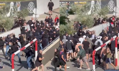 Pogledajte veliki obračun navijača u Splitu: Na ulicama je zavladala panika...