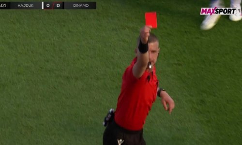 Pogledajte trenutak kad je klupa Hajduka dobila crveni karton