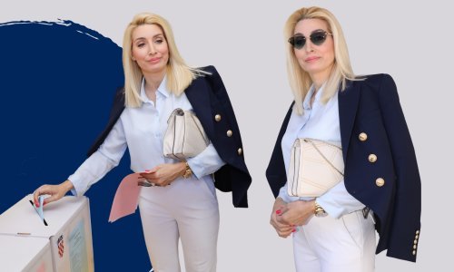 Fani Kerum ukrala pozornost na biralištu: Mornarsko izdanje podigla efektnim dodacima