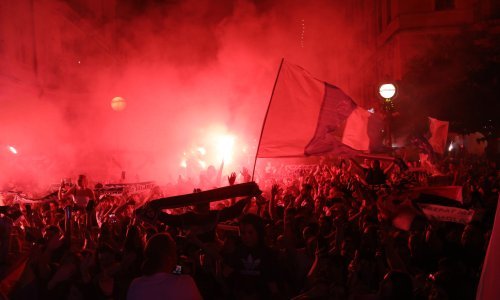 Pogledajte fantastične scene; tisuće navijača na Korzu slavilo Rijekinu dvostruku krunu