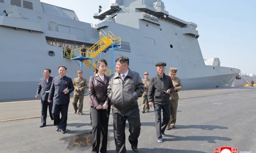 Kim Jong Un na porinuću obnovljenog razarača: 'Gradimo još dva od 5000 tona'