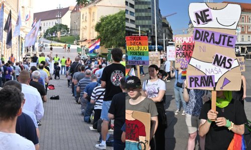 Molitelji opet na trgovima, dočekale ih prosvjednice, a između - hrpa policije