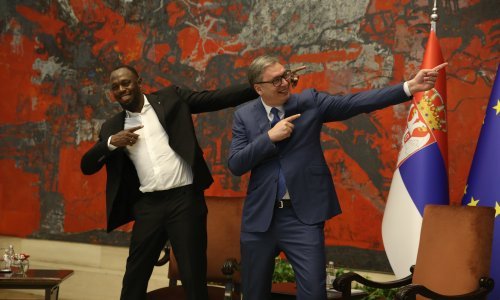 Najbrži čovjek na svijetu stigao u Beograd: Pogledajte što je Bolt izvodio s Vučićem