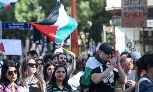 U Beogradu održan prosvjed podrške Palestini i protiv izvoza oružja Izraelu