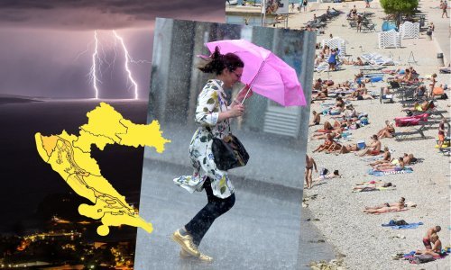 Stiže grmljavinsko nevrijeme, ali vrućine ostaju paklene, oglašeni meteoalarmi za cijelu Hrvatsku