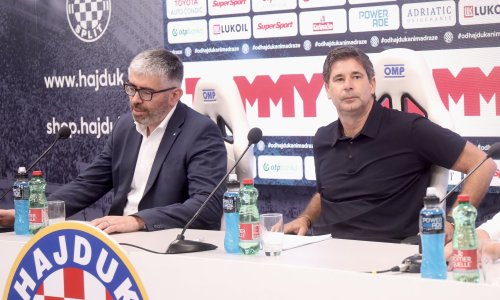 Goran Vučević (desno) i predsjednik Hajduka Ivan Bilić