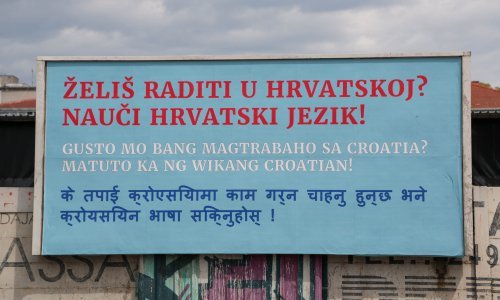 DP nema sreće s plakatima, opet imaju grešku: 'Neka prvo oni nauče hrvatski jezik!'