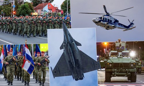 Mimohod završio spektakularnim preletom čak devet borbenih Rafalea