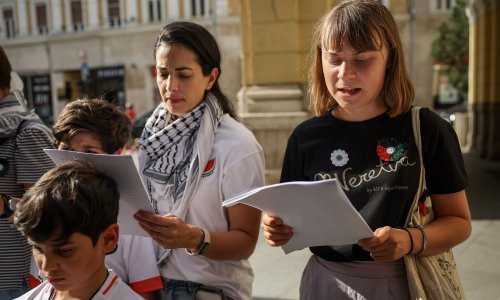 Greta Thunberg u središtu Sarajeva čitala imena ubijene djece u Gazi
