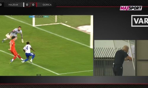 Sudac Bel ovo nije vidio, a onda se javio VAR - penal za Hajduk, crveni za Goricu