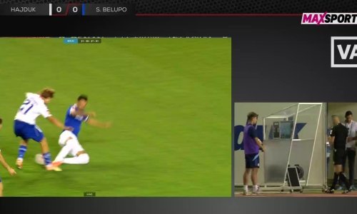 Bio je dosuđen novi penal za Hajduk, a onda se javio VAR i šokirao Poljud; pogledajte što se dogodilo