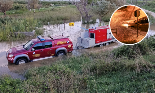 FOTO Zbog obilne kiše u Metkoviću poplavljene ulice, voda prodrla u dvorišta, problemi i u Zagrebu
