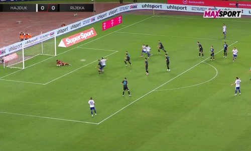 Svi na Poljudu su skočili; pogledajte kako je Hajduk umalo poveo, vratnica spasila Rijeku