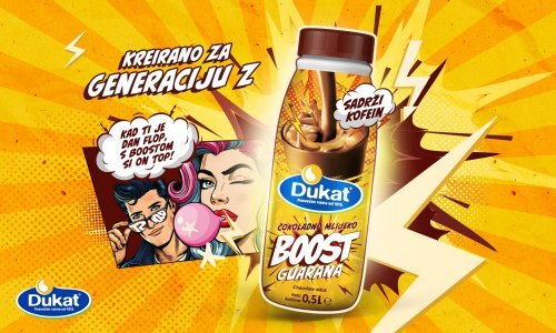 Čokoladni užitak i izvor kofeina u jednom - Dukat čokoladno mlijeko BOOST