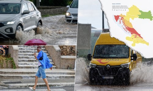 Poplave u Tribunju i Vodicama, zatvorena magistrala: DHMZ podigao još dva crvena meteoalarma