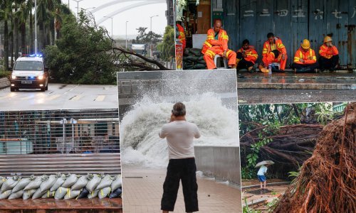 [VIDEO] Supertajfun udario na Hong Kong: Bujica razbila vrata hotela, a u Macaou po poplavljenim ulicama lovili ribu