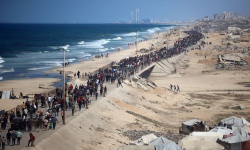 [VIDEO] Deseci tisuća ljudi krenuli prema sjeveru Gaze