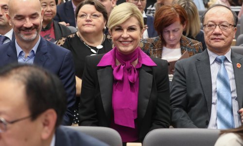 Atraktivne cipele Kolinde Grabar-Kitarović zasjenile su čak i outfit neobične boje
