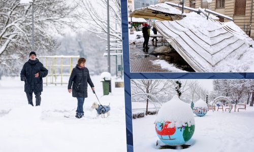 U Zagrebu nestašica soli i lopata, zbog snijega se urušila tenda u centru metropole