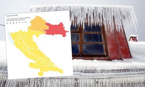 Zazvonio crveni meteoalarm za istok Hrvatske: 'Vrijeme će u petak biti izuzetno opasno, izbjegavajte putovanja!'