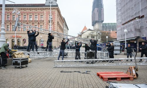 FOTO Pogledajte kako izgledaju pripreme za doček rukometaša u Zagrebu