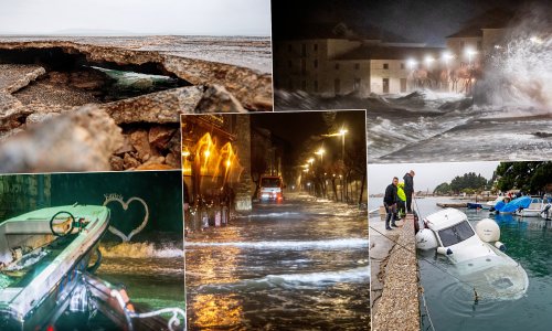 Stručnjaci: Ne pamtimo toliko jak plimni val. Riva se odlomila, more ušlo ljudima u kuće
