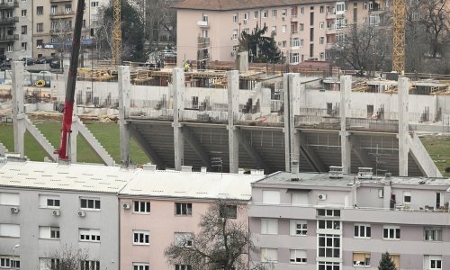 Iz zraka uočljiv novi detalj na stadionu u Kranjčevićevoj; radovi idu 'punom parom'