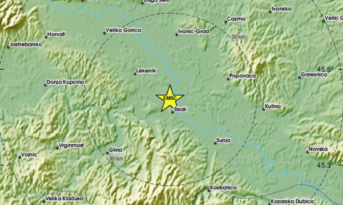 Potres probudio stanovnike Siska: 'Bome ga fino trese'