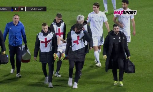 Pogledajte strašnu ozljedu igrača Vukovara: Iznesen je na nosilima